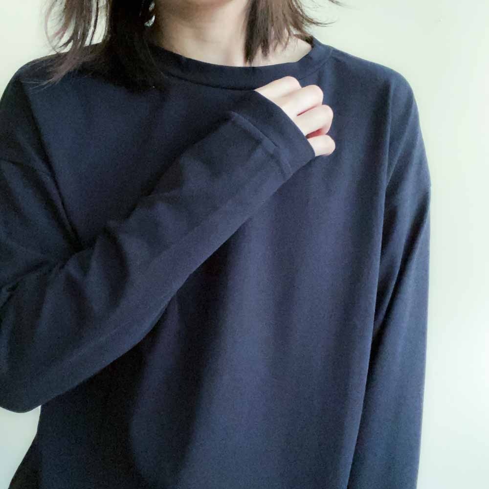 NWT Cotton Basic oversized boyfriend scoop-neck tee in black